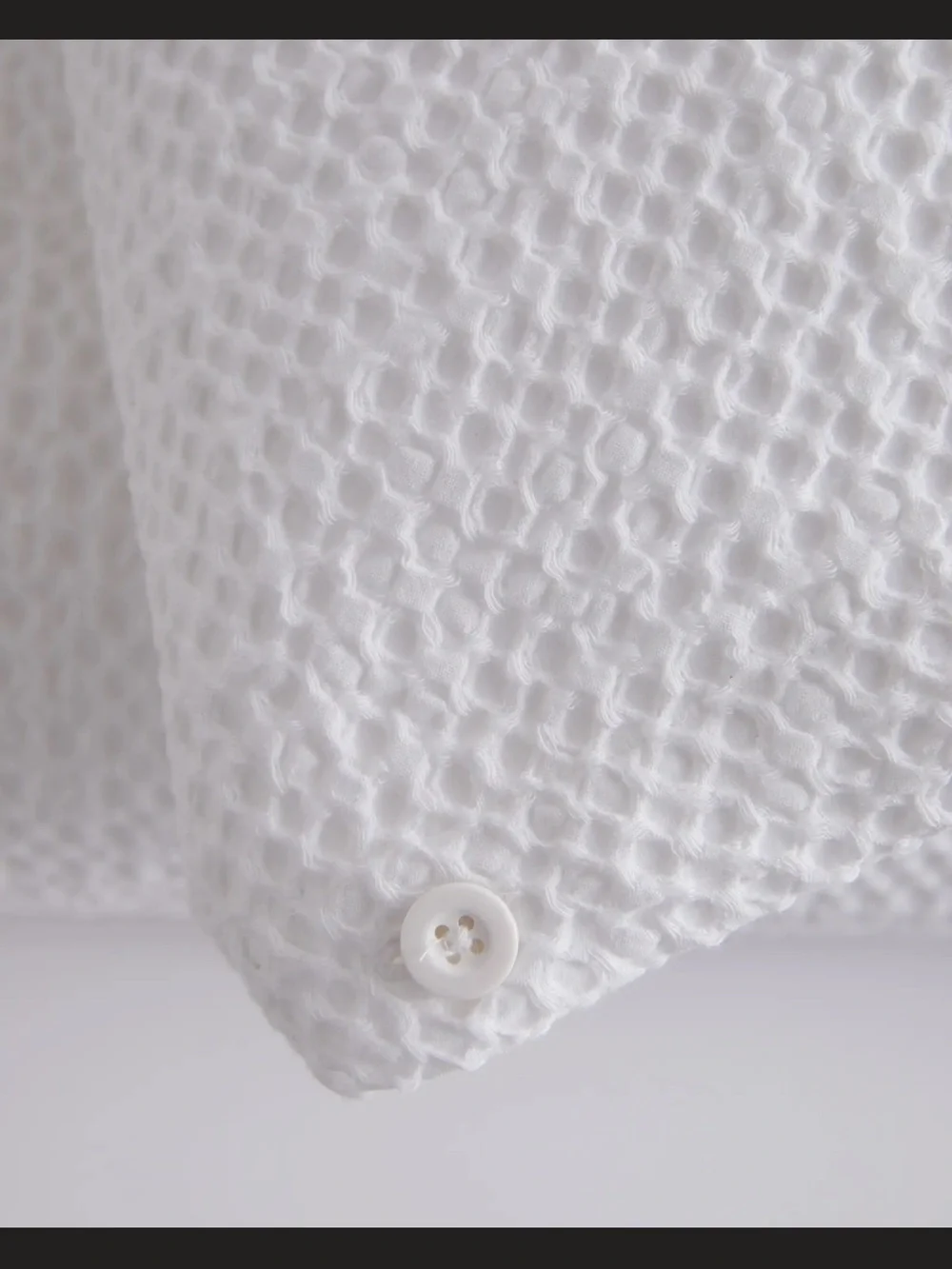 Organic Luxe Honeycomb Duvet Cover - King Size White NWT